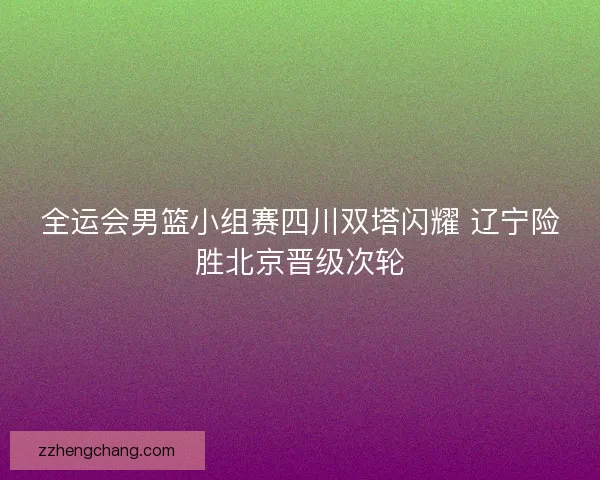 全运会男篮小组赛四川双塔闪耀 辽宁险胜北京晋级次轮